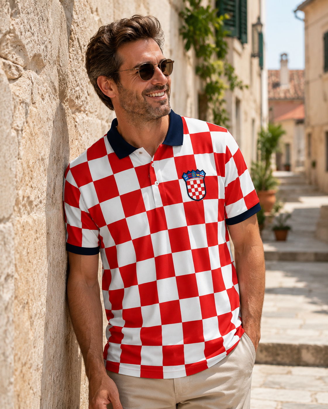 Hrvatska Polo majica s Grbom –Pamuk