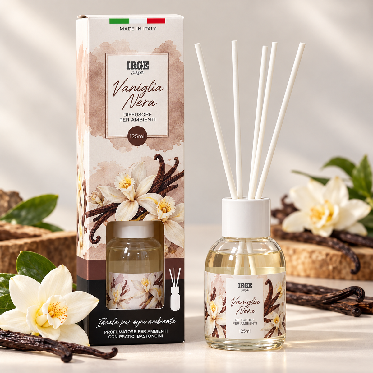 IRGE mirisni difuzor sa štapićima 125 ml – Vanilija