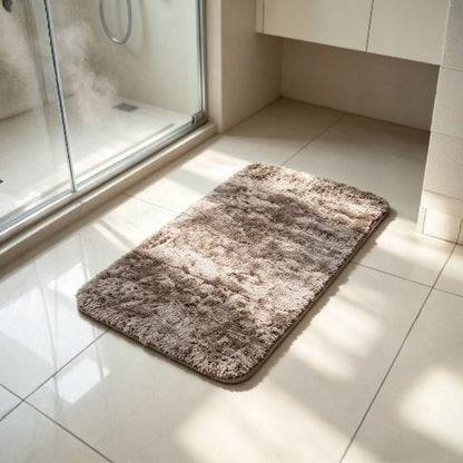 Meki korak shaggy kupaonski tepih 45 × 75 cm – Smeđa
