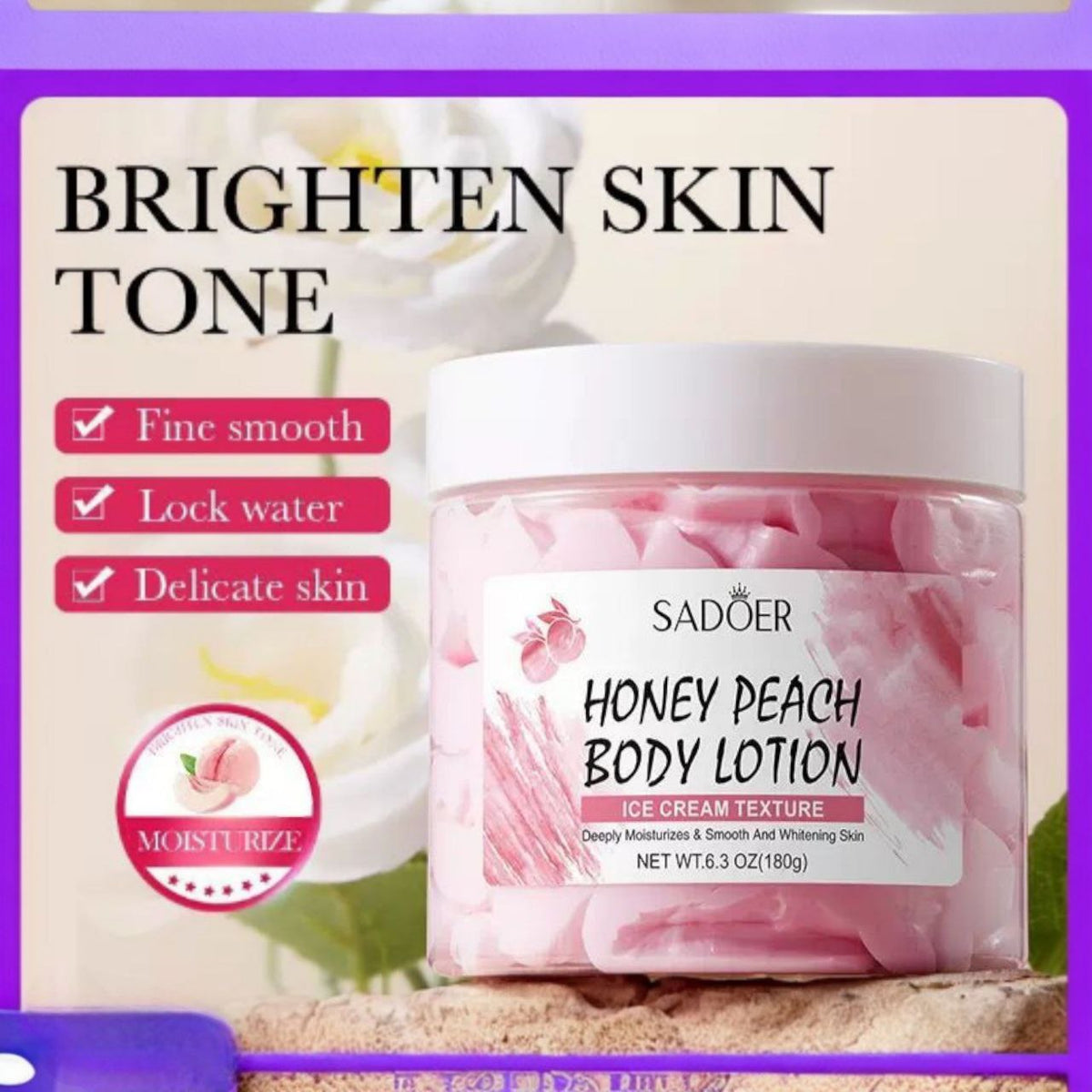 SADOER Honey Peach – losion za tijelo, 180 g – prikaz 1