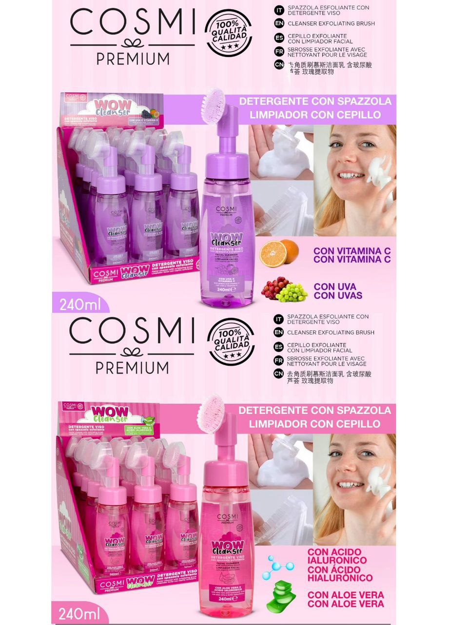 COSMI WOW – pjena za lice s četkicom, 240 ml – prikaz 1