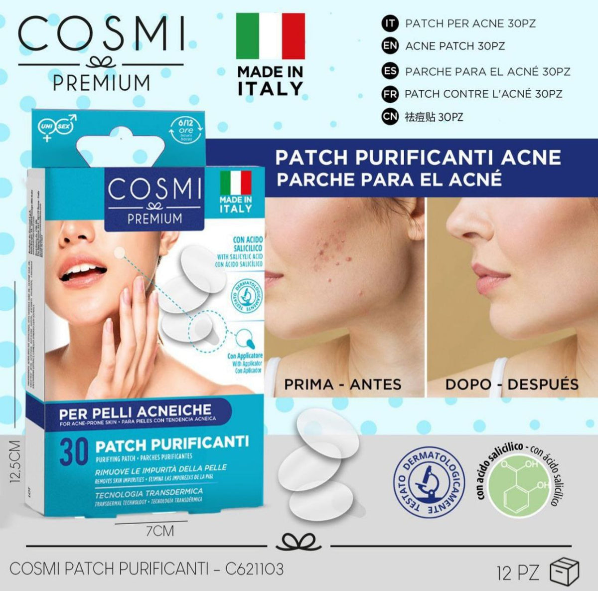 COSMI Premium – diskretni flasteri za prištiće, 30 kom – prikaz 1