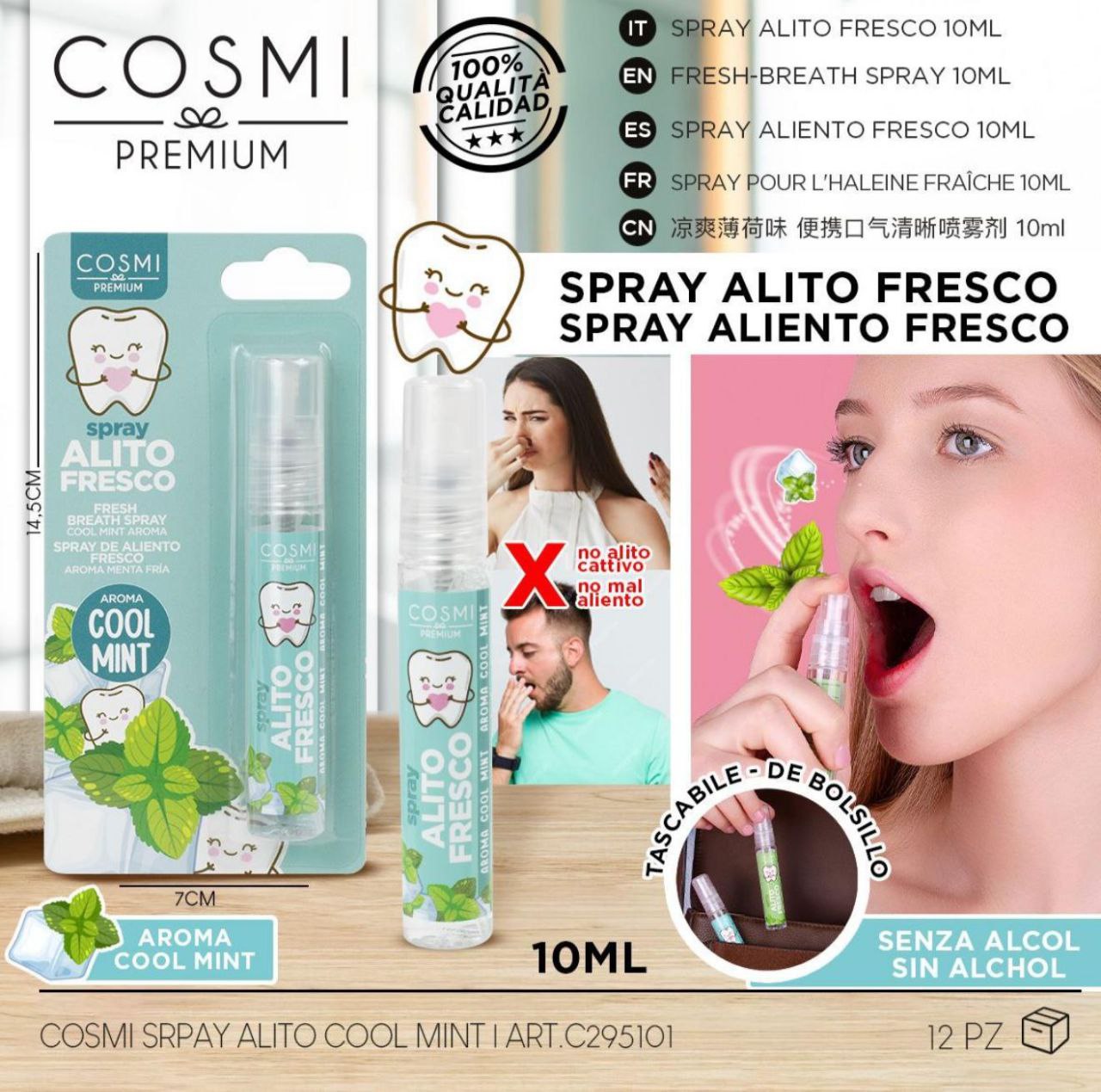 Cool Mint – džepni sprej za svjež dah, 10 ml – prikaz 1