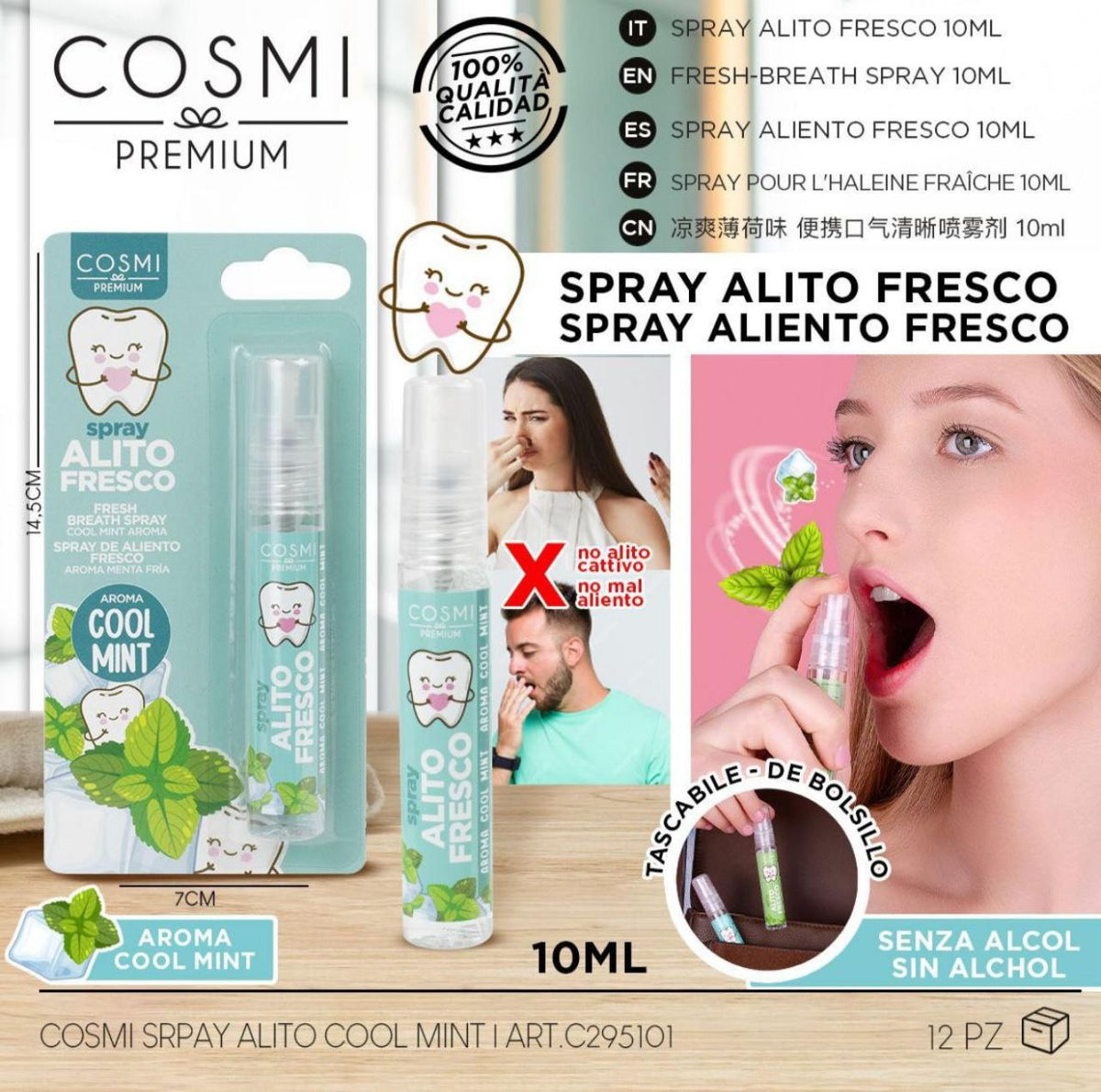 Cool Mint – džepni sprej za svjež dah, 10 ml – prikaz 1