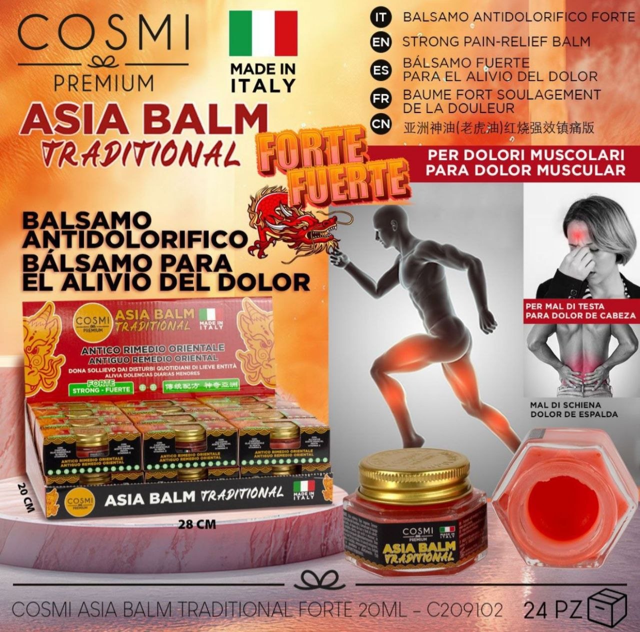 Asia Balm Traditional Forte – masažni balzam, 20 ml – prikaz 1