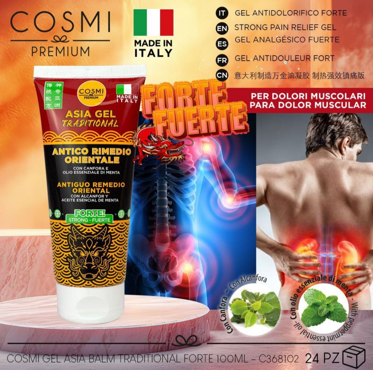 Asia Gel Traditional Forte – masažni gel, 100 ml – prikaz 1