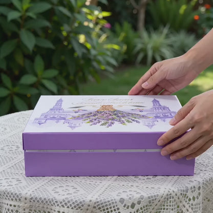 Porculanski poklon set šalica i tanjurića - Lavanda (12 kom)