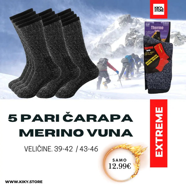 5 PARI TERMO ČARAPA KIKY STORE