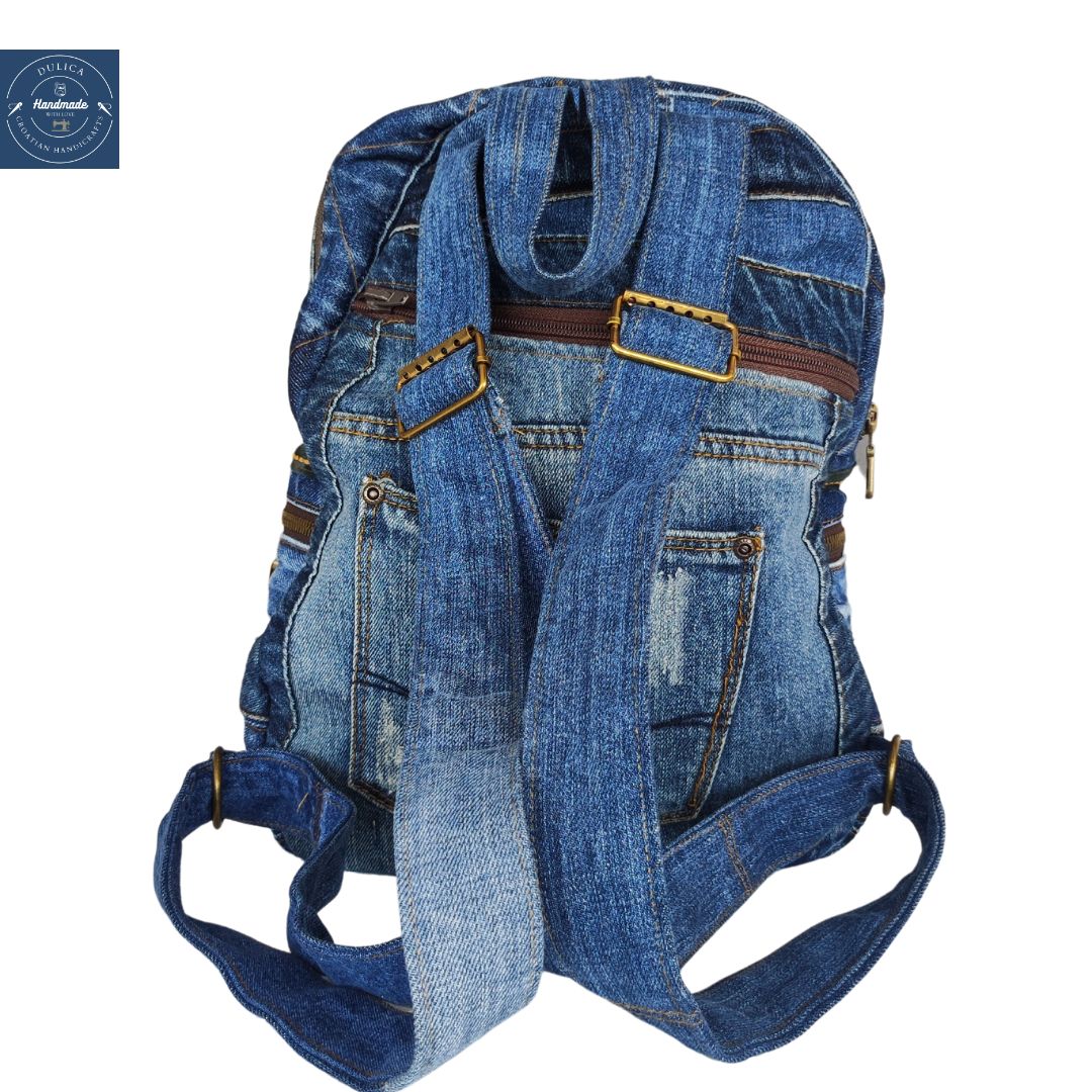 HANDMADE Recycled denim ruksak 3 KIKY STORE 