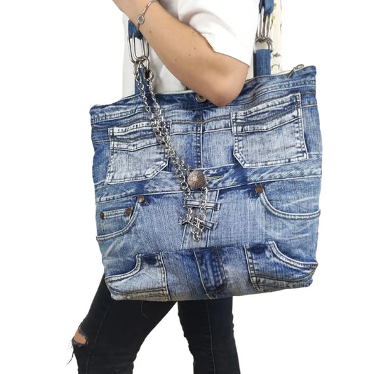 HANDMADE Recycled denim torba 10 KIKY STORE