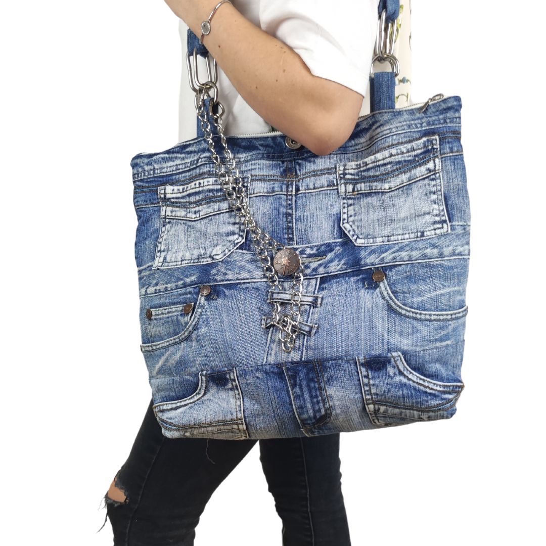 HANDMADE Recycled denim torba 10 KIKY STORE 