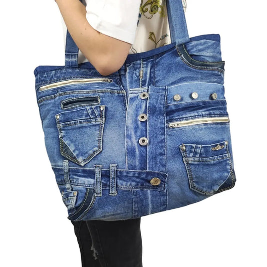 HANDMADE Recycled denim torba 9 KIKY STORE