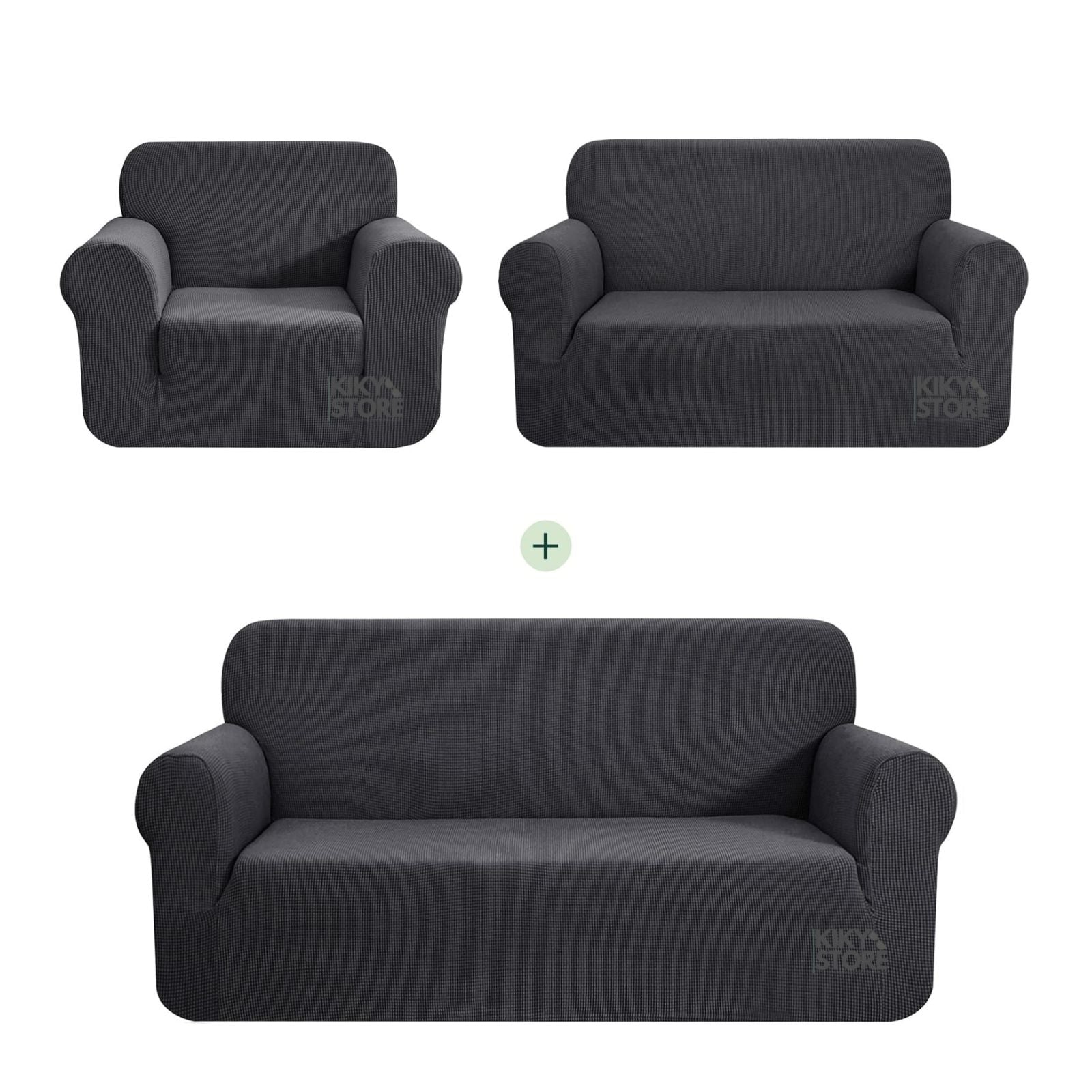 Komplet elastične navlake za trosjed ,dvosjed i fotelju-SITNI UZORAK KIKY STORE 
