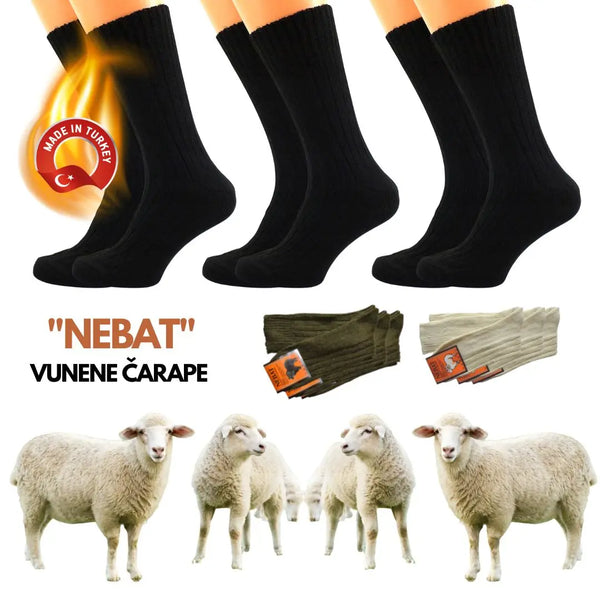 "NEBAT" VUNENE ČARAPE 3 PARA-KIKY STORE