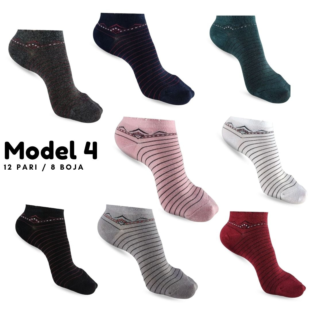 Pamučne čarape stopalice 24 pari KIKY STORE 36-40 MODEL 4 ( 12 pari ) 
