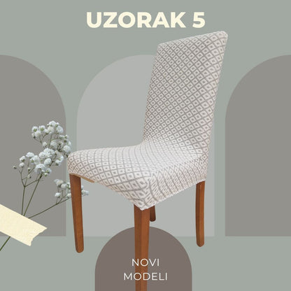 Rastezljive navlake za stolice sa uzorkom KIKY STORE Boja 5 