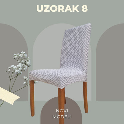 Rastezljive navlake za stolice sa uzorkom KIKY STORE Boja 8 