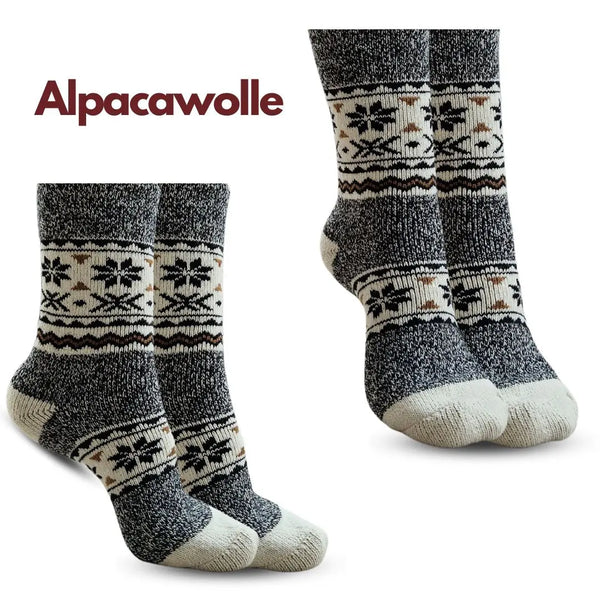 Vunene ženske čarape NATUR ALPACA KIKY STORE 